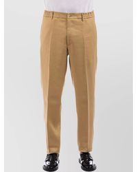 Tagliatore - Cotton Straight-Leg Trousers - Lyst