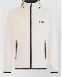 BOSS - Hooded Zip-Up Lightweight Jacket - Lyst