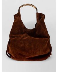 Moschino - Suede Leather Shoulder Bag - Lyst