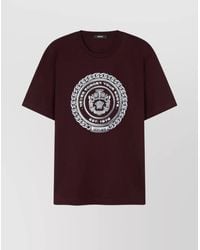 Versace - Cotton Graphic Print Crew Neck Short Sleeve T-Shirt - Lyst
