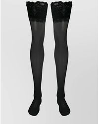 Wolford - Lace Satin Touch 20 Stay-Up Stockings - Lyst
