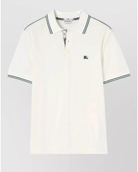Burberry - Tennis Polo Shirt Raglan Sleeves Striped Trims - Lyst