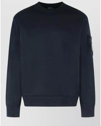 C.P. Company - Cotton Fleece Sweatshirt Lens Pocket Crewneck - Lyst