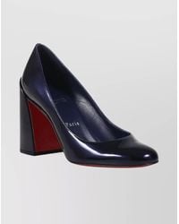 Christian Louboutin - Stylish Block Heel Round Toe Pumps - Lyst