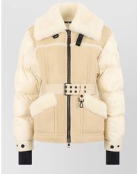 Moncler - Alvernia Puffer Jacket Shearling Belt - Lyst