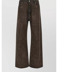 Rick Owens - Cotton Wide-Leg Mid-Rise Jeans - Lyst