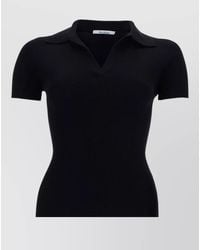 Max Mara - Virgin Wool Collared Knit Top - Lyst