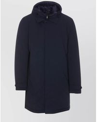 Woolrich - Hooded Quilted Down Car Coat - Lyst