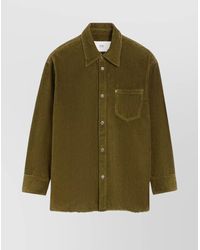 Ami Paris - Overshirt With Chest Pocket And Long Sleeves - Lyst