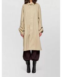 OOF WEAR - Cotton Trench Coat Collared Long Sleeves - Lyst