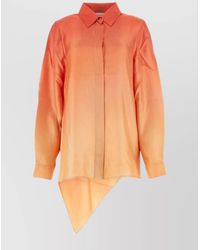Zimmermann - Tranquillity Silk Shirt Asymmetrical Hem - Lyst