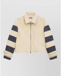 KENZO - Wool Single Breasted Coat - Lyst