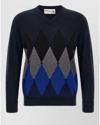 Ballantyne - Cashmere Diamond Intarsia Crewneck Sweater - Lyst