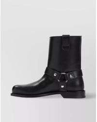Loewe - Leather Biker Ankle Boots - Lyst