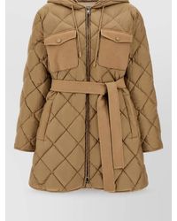 Weekend by Maxmara - Down Quilted Belted Hooded Parka Coat - Lyst