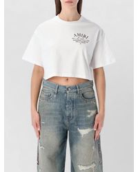 Amiri - Arts District Cropped Cotton Tee - Lyst