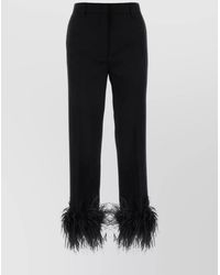 Miu Miu - Tailored Stretch Wool Trousers - Lyst