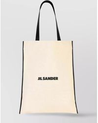 Jil Sander - Canvas Logo-Print Tote Bag - Lyst