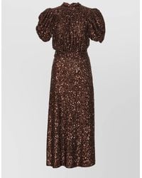 ROTATE BIRGER CHRISTENSEN - Sequin Short-Sleeve Maxi Dress - Lyst