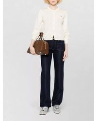 Maison Kitsuné - Wool Cardigan Baby Fox Motif Crew Neck - Lyst