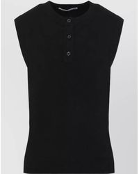 Studio Nicholson - Cashmere Wool Sleeveless Crew Neck Knit Vest - Lyst