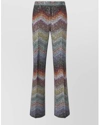 Missoni - Sequined Zigzag Flared Trousers - Lyst
