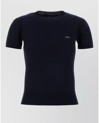 A.P.C. - Wool Blend Gia Sweater Short Sleeves - Lyst