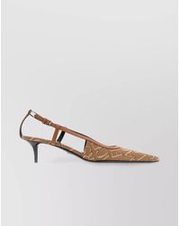 Versace - Pointed Toe Kitten Heel Pumps - Lyst