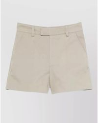 A.P.C. - Lili Cotton Blend Tailored Short Pants - Lyst