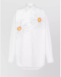 Moschino - Shirt With Floral Motif - Lyst