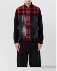 Junya Watanabe - Wool Checked Zip-Up Vest - Lyst