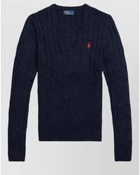 Polo Ralph Lauren - Cable Knit Sweater With Logo - Lyst