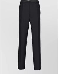 Prada - Side-Stripe Regular Straight-Leg Trousers - Lyst