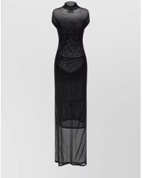 Jean Paul Gaultier - Flocked Sleeveless Maxi Dress - Lyst