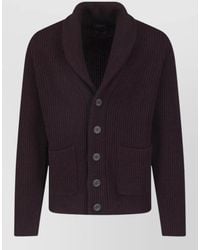Drumohr - Shawl Collar Ribbed Coat Front Pockets - Lyst