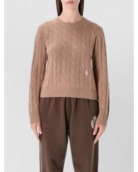 Sporty & Rich - Cashmere Wool Cable Knit Crew Sweater - Lyst