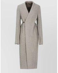 Rick Owens - Alpaca Virgin Wool Long-Sleeve Fitted Coat - Lyst