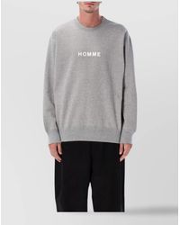 Comme des Garçons - Cotton Logo-Print Crewneck Sweatshirt - Lyst