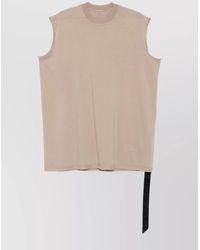 Rick Owens - Crew Neck Sleeveless T-Shirt With Side Strap Detail - Lyst