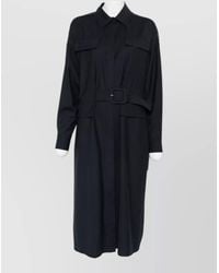 Fabiana Filippi - Midi Dress Belted Waist Chest Pockets - Lyst