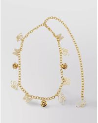 Blumarine - Butterfly Initial Rose Charm Chain Belt - Lyst