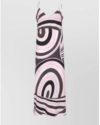 PUCCI - Printed Silk Long Dress - Lyst