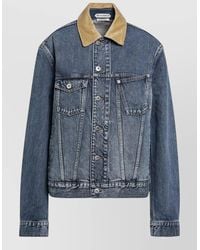 JW Anderson - Denim Corduroy Collar Fitted Jacket - Lyst