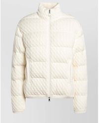 Moncler - Puffer Jacket With Braids And Cotton Blend - Lyst