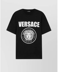Versace - Cotton Logo Print T-Shirt - Lyst