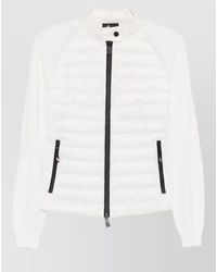 Moncler - High Neck Cardigan Jacket Quilted Front - Lyst
