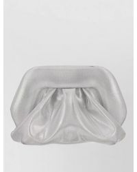 THEMOIRÈ - Metallic Pleated Clutch Bag Detachable Strap - Lyst
