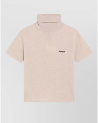 Miu Miu - Short Sleeve Turtleneck Knitwear Top - Lyst