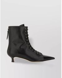 Aeyde - Leather Lace-Up Boots - Lyst