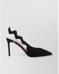 Aquazzura - Leather Pointed Toe Stiletto Heel Mules - Lyst